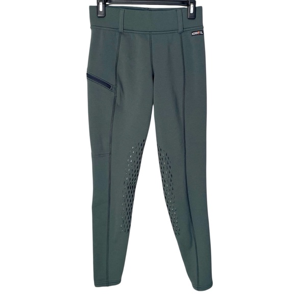 Kerrits Pants - KERRITS Riding Tights Power Stretch Fleece Zip Patch Pocket Grey Women Size M